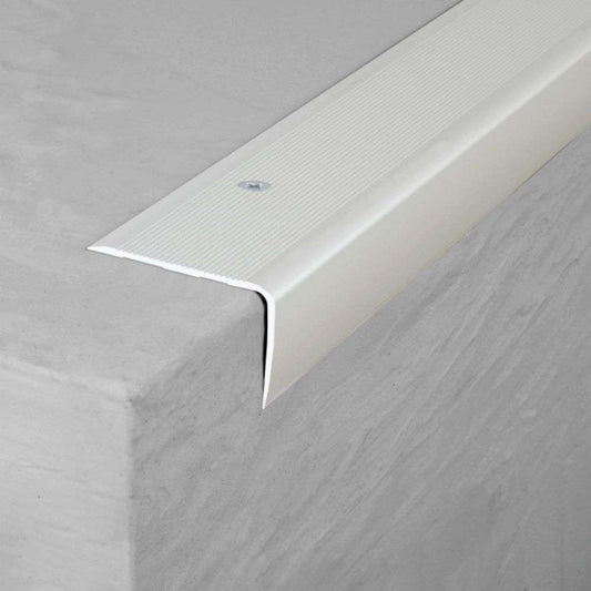 A42 41 x 26.6mm Anodised Aluminium Non Slip Ribbed Treads Stair Nosing Edge Trim