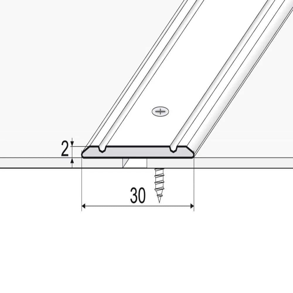 Anodised Aluminium Flat Self Adhesive Door Threshold Strip