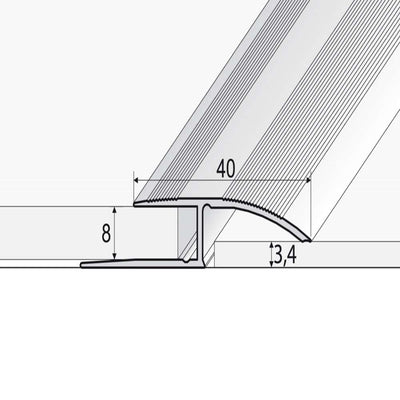  Aluminium Wood Effect Door Threshold Ramp Profile