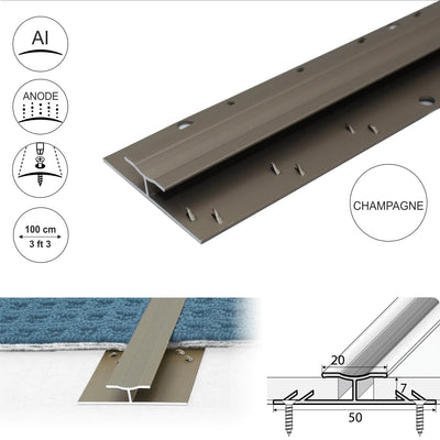 Aluminium Dual Edge Carpet Profile