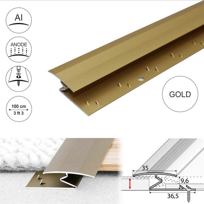 Anodised Aluminium Z Carpet Profile