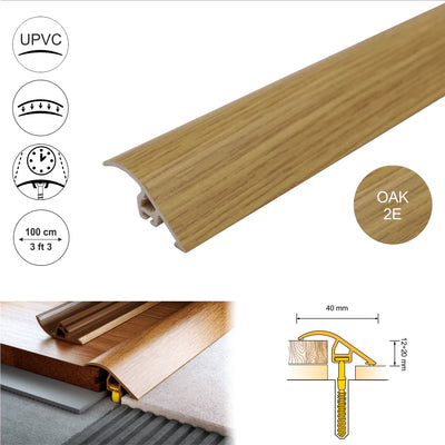 Pvc Wood Effect Door Threshold Ramp Profile