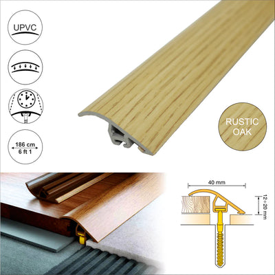 Pvc Wood Effect Door Threshold Ramp Profile