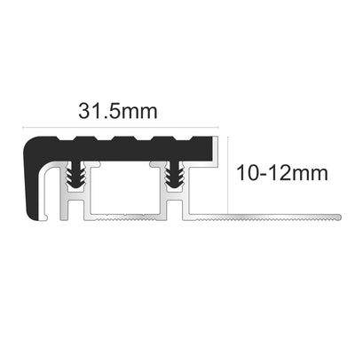 NIB Aluminium Stair Nosing Edge Trim Step Nose Edging Nosings For Tiles And Stone