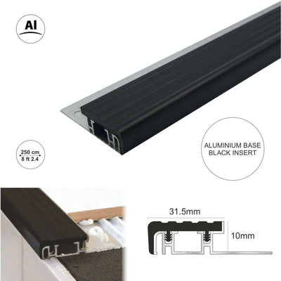 NIB Aluminium Stair Nosing Edge Trim Step Nose Edging Nosings For Tiles And Stone