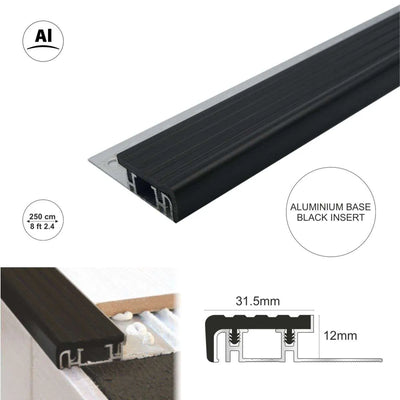 NIB Aluminium Stair Nosing Edge Trim Step Nose Edging Nosings For Tiles And Stone