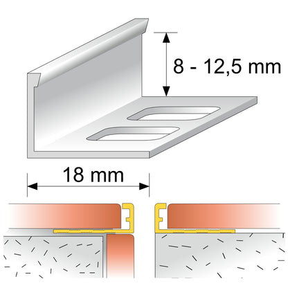 PVC Straight Edge L shaped Tile Trim 