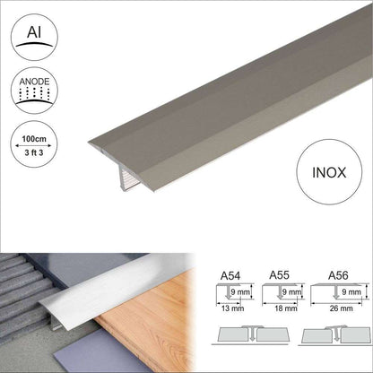  Anodised Aluminium Threshold Trim T Bar Transition Strip For Tiles