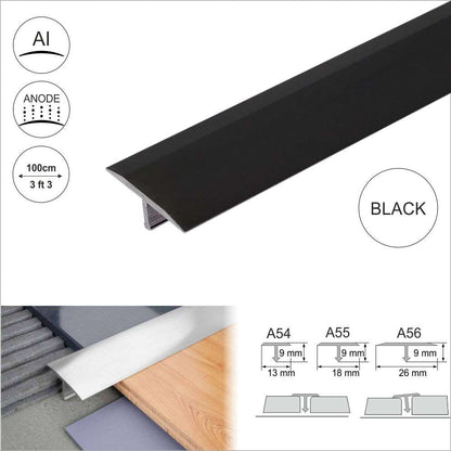  Anodised Aluminium Threshold Trim T Bar Transition Strip For Tiles