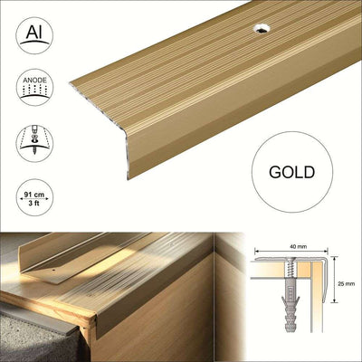 Non Slip Ribbed Treads Stair Nosing Edge Trim