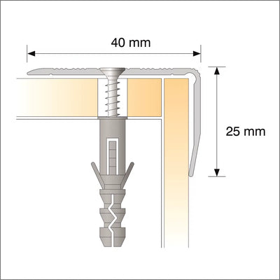 Non Slip Ribbed Treads Stair Nosing Edge Trim