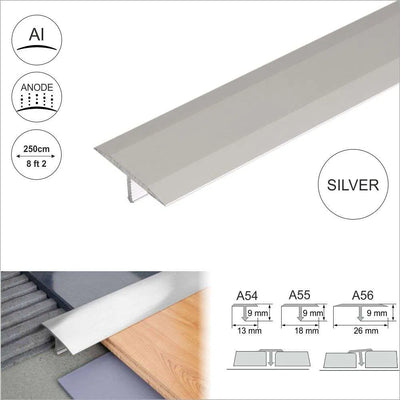 Anodised Aluminium Threshold Trim T Bar Transition Strip For Tiles