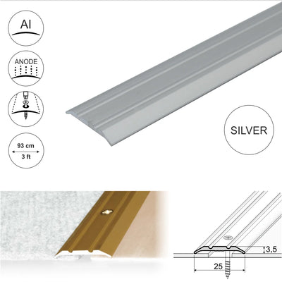 Anodised Aluminium Flat Door Threshold Strip