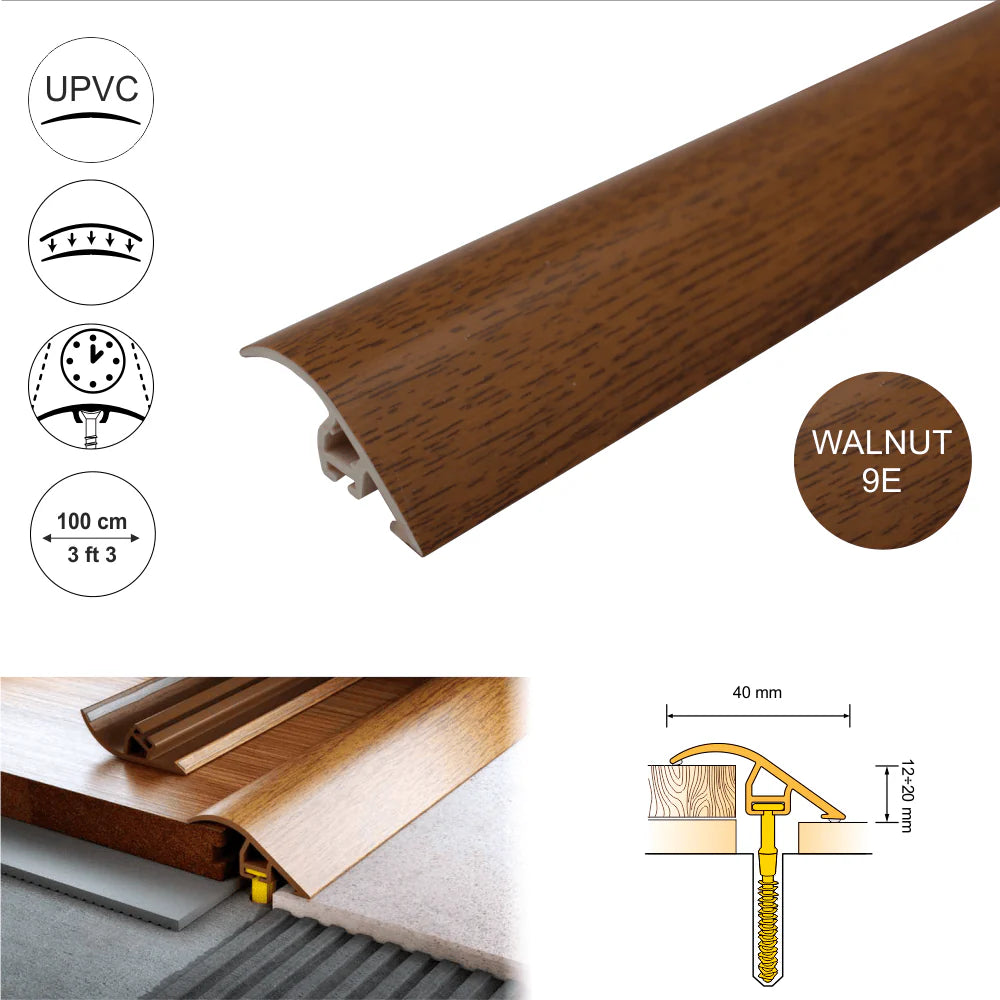 Pvc Wood Effect Door Threshold Ramp Profile