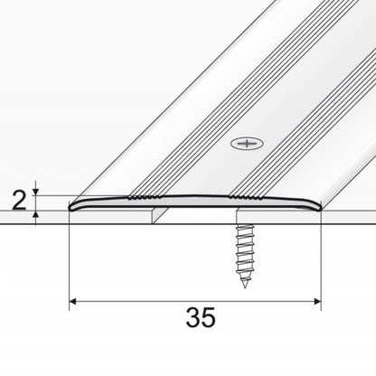 35mm Anodised Aluminium Flat Door Threshold Profile