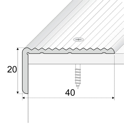  Non Slip Ribbed Treads Stair Nosing Edge Trim